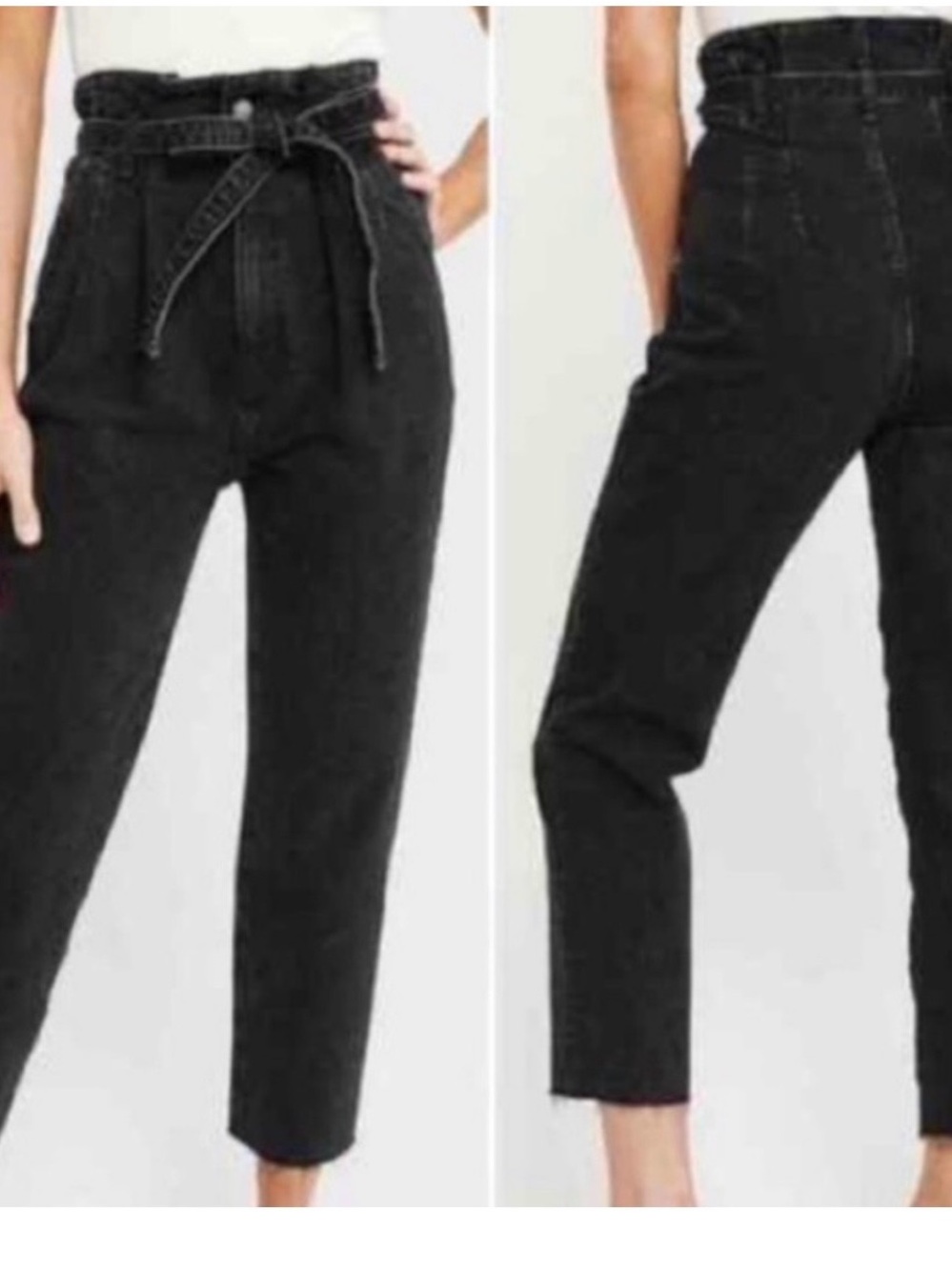 Abercrombie & Fitch Black High Rise Paper Bag Waist Women
Jeans